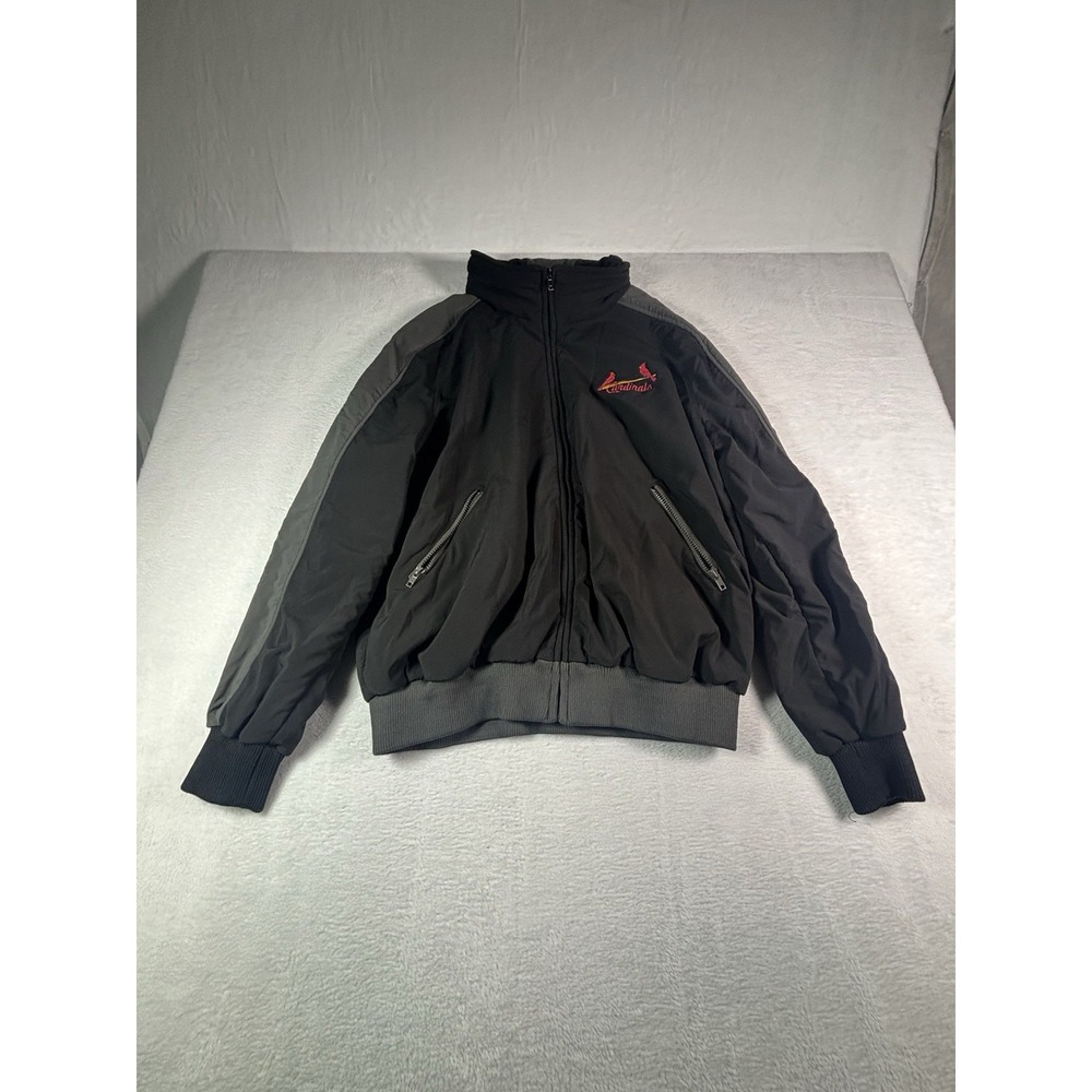 Genuine Merchandise MLB Insiders Club Cardinals Jacket Mens XXL Black Grey Zip